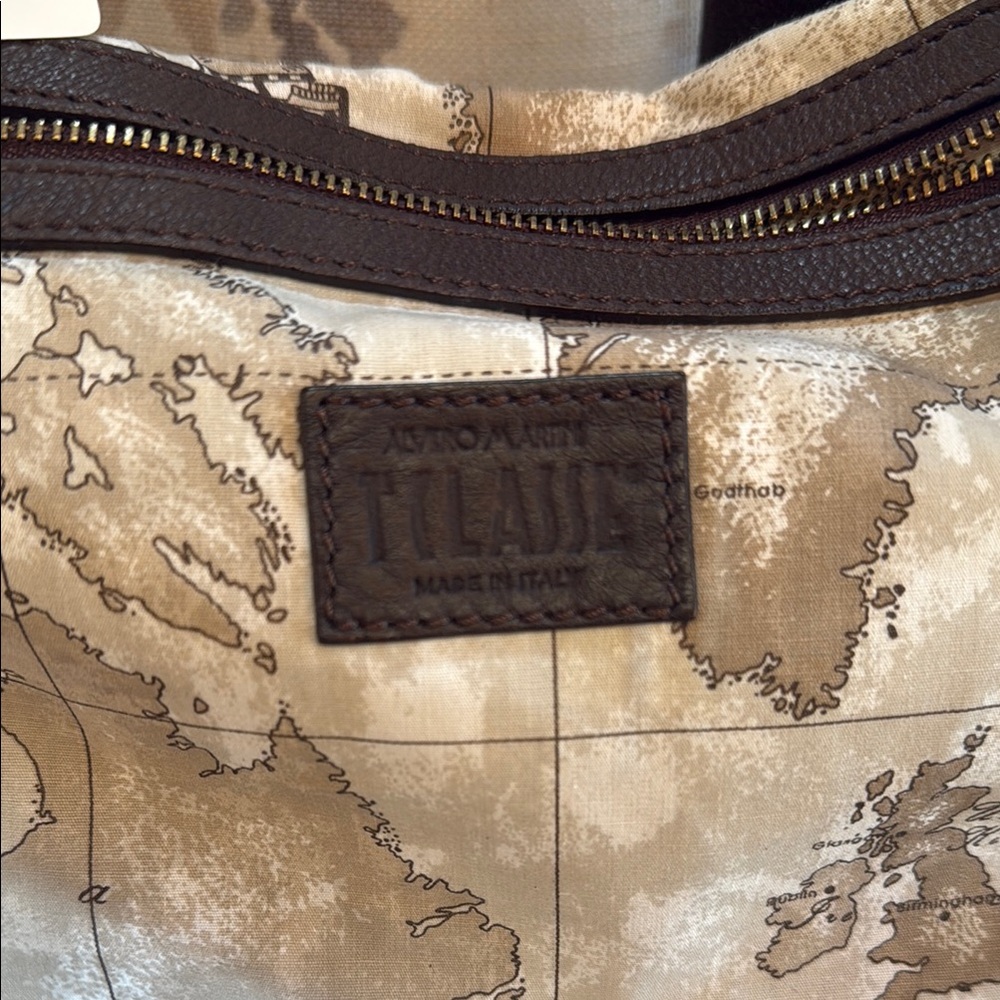 Alviero Martini Gold and Brown Hobo Shoulder Bag - Picture 12 of 14